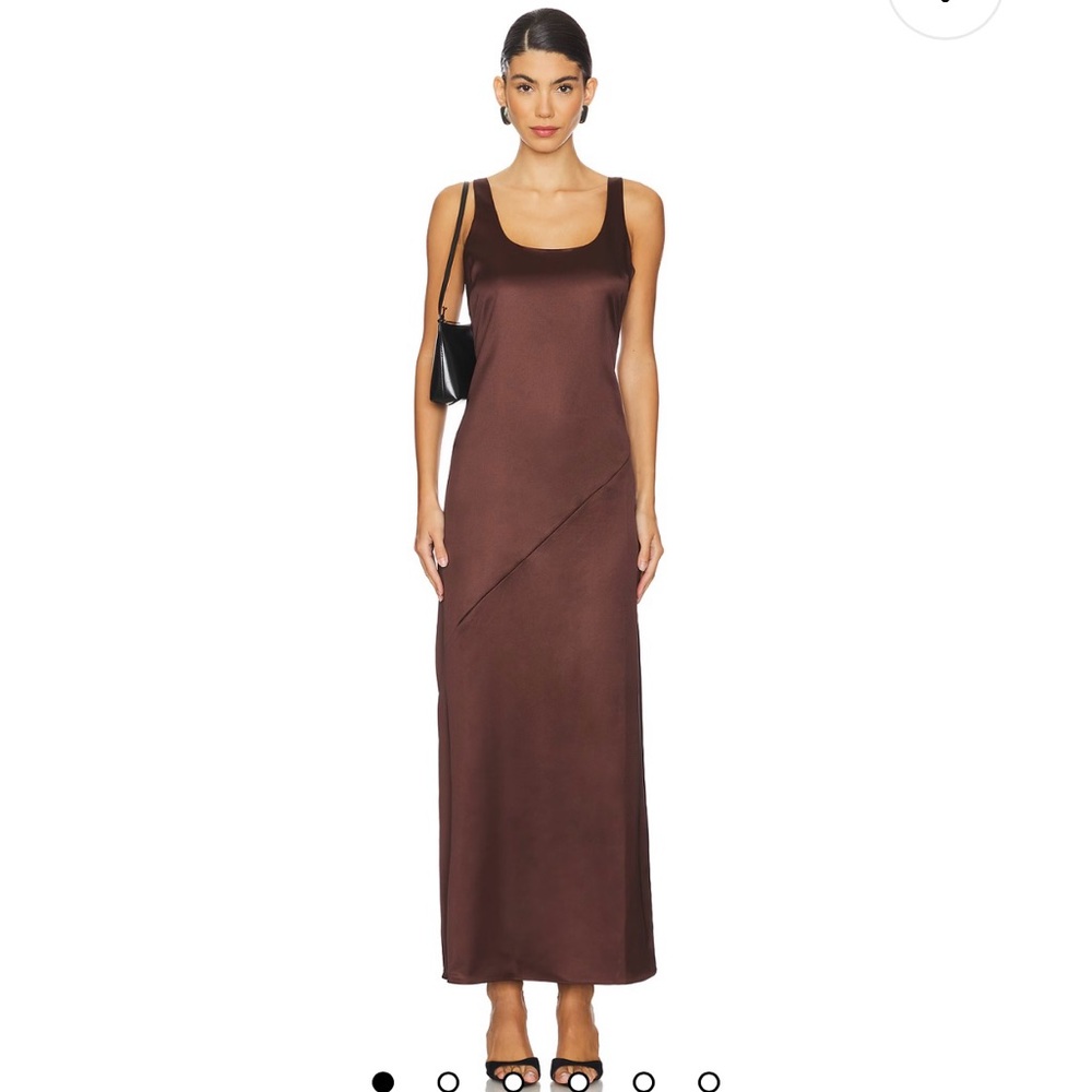 Line & Dot Dalton Dress in Chocolate